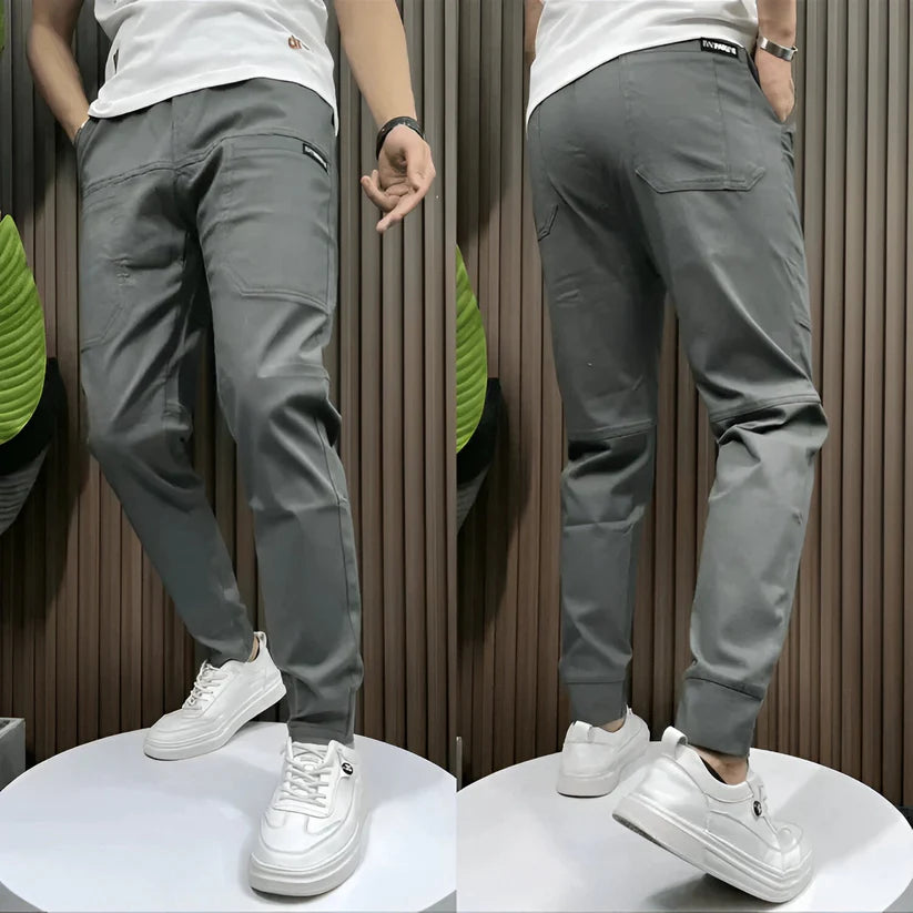 beige-stretch-cargo-hosen-herren-casual-style
