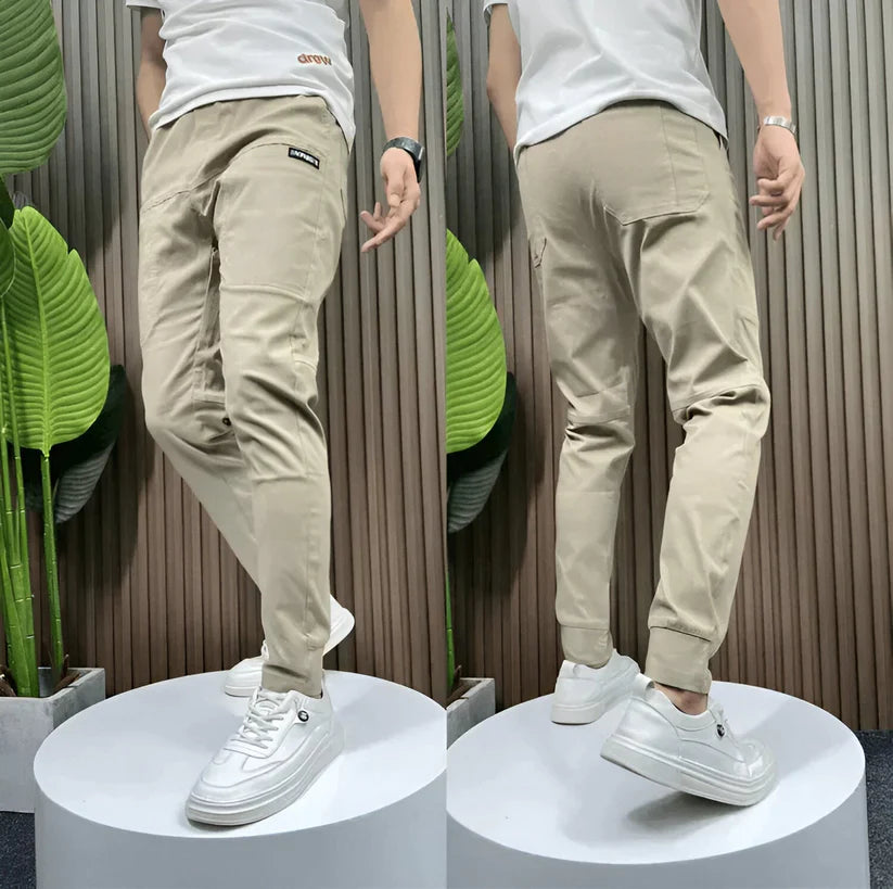 beige-stretch-cargo-hosen-herren-casual-style