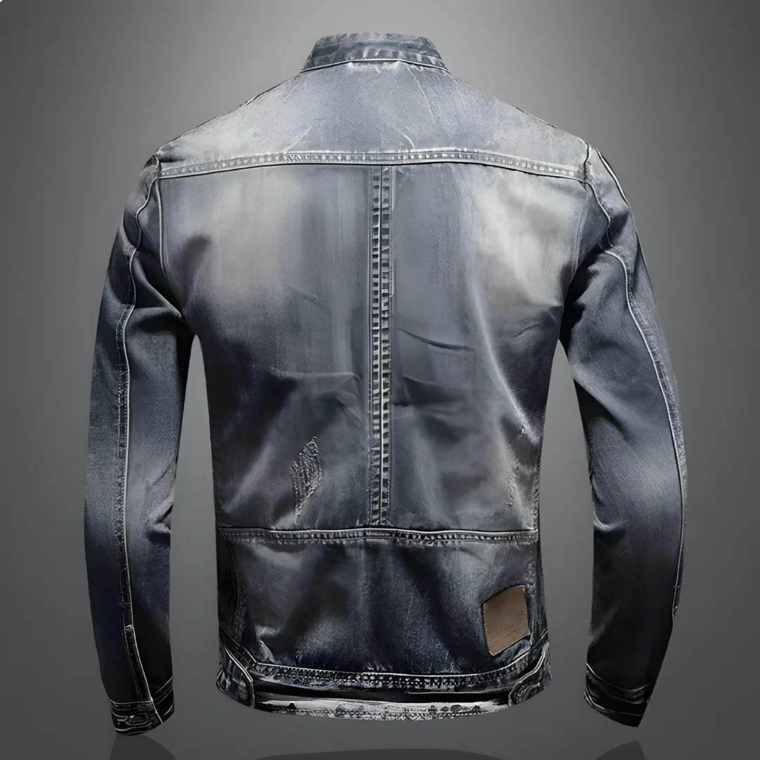 Herren-denim-biker-jacke