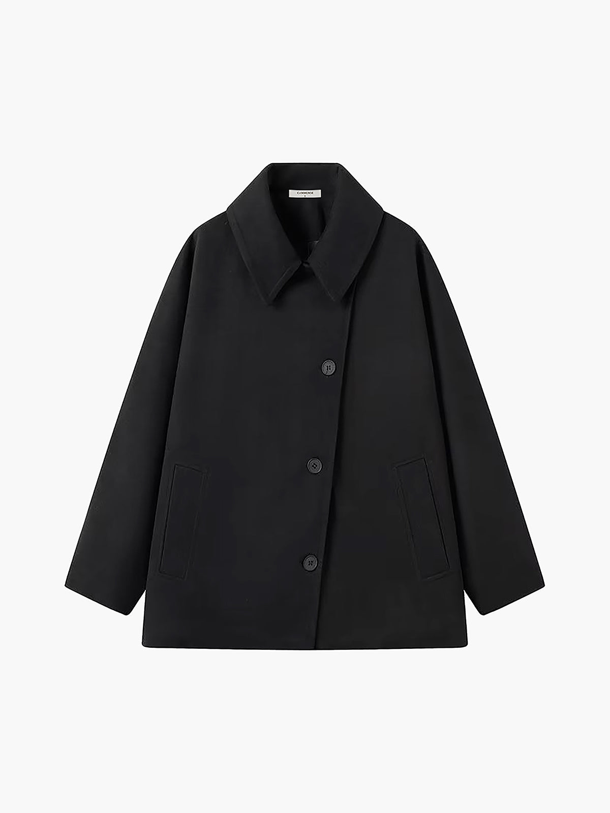 Eleganter-kurzmantel-mit-knopfverschluss-und-schlichtem-schnitt,-ideal-für-einen-zeitlosen-look.
