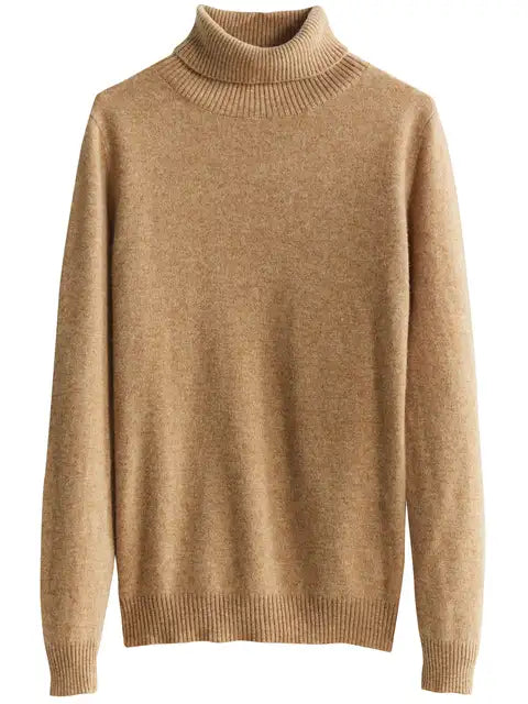 Ein-Rollkragenpullover-aus-feinem-Strick-mit-einem-schlichten-und-zeitlosen-Design,-perfekt-für-kühle-Tage.