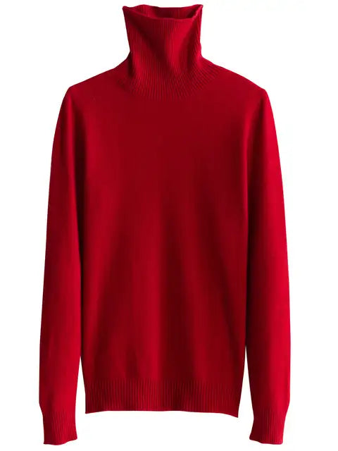 Ein-Rollkragenpullover-aus-feinem-Strick-mit-einem-schlichten-und-zeitlosen-Design,-perfekt-für-kühle-Tage.