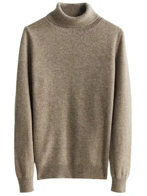 Ein-Rollkragenpullover-aus-feinem-Strick-mit-einem-schlichten-und-zeitlosen-Design,-perfekt-für-kühle-Tage.