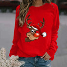 Weihnachtspullover–rot–Rudolph–Motiv–lustig–gemütlich–perfekt–für–Feiertage