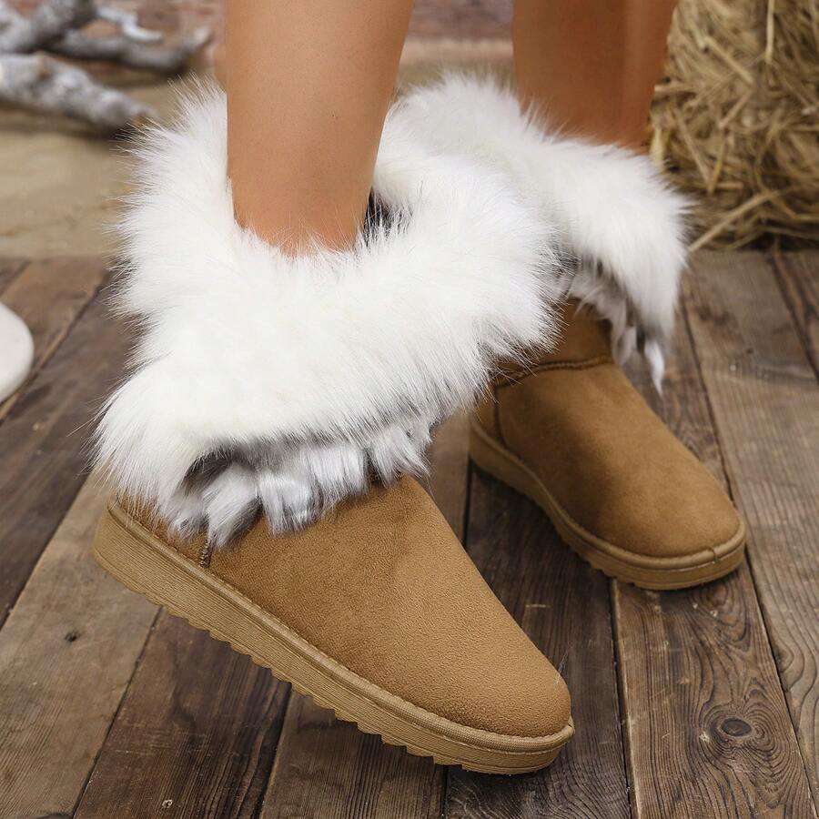 Warme-Winterstiefeletten-mit-dickem-Kunstfellkragen-und-weichem-Innenfutter,-ideal-für-einen-stilvollen-und-komfortablen-Winterlook.