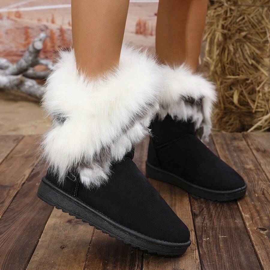 Warme-Winterstiefeletten-mit-dickem-Kunstfellkragen-und-weichem-Innenfutter,-ideal-für-einen-stilvollen-und-komfortablen-Winterlook.