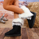 Warme-Winterstiefeletten-mit-dickem-Kunstfellkragen-und-weichem-Innenfutter,-ideal-für-einen-stilvollen-und-komfortablen-Winterlook.