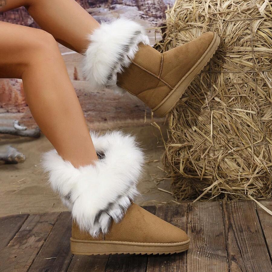 Warme-Winterstiefeletten-mit-dickem-Kunstfellkragen-und-weichem-Innenfutter,-ideal-für-einen-stilvollen-und-komfortablen-Winterlook.