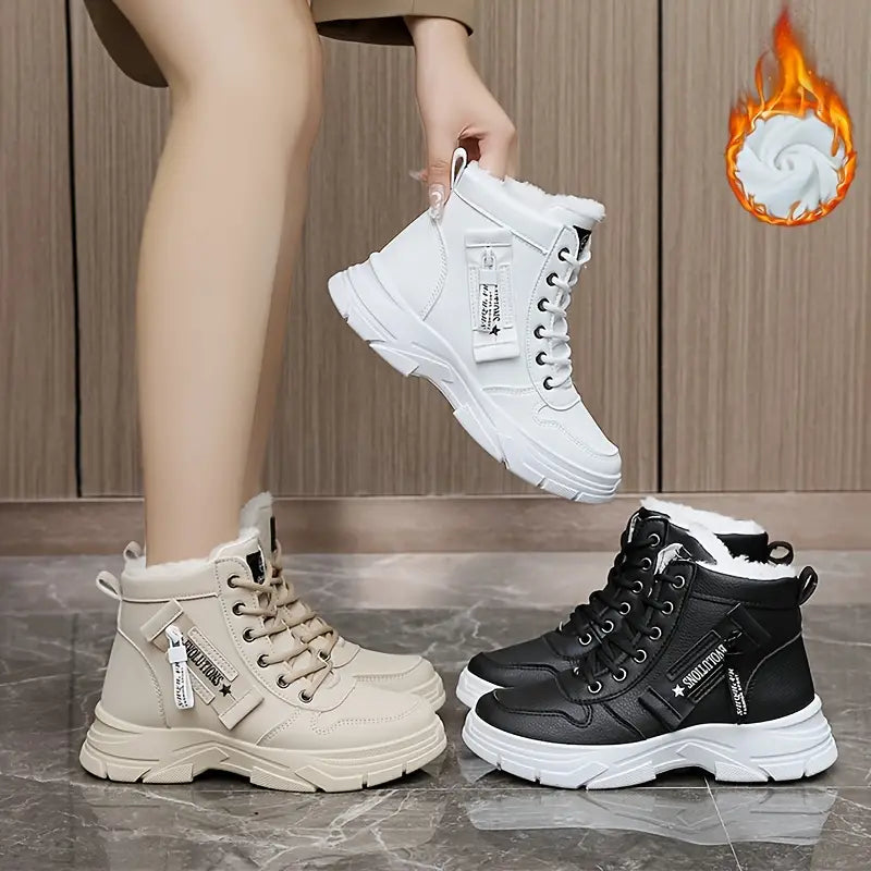 Warme-Winterboots-mit-Schnürung-und-weichem-Innenfutter,-ideal-für-kalte-Tage-und-urbanen-Stil