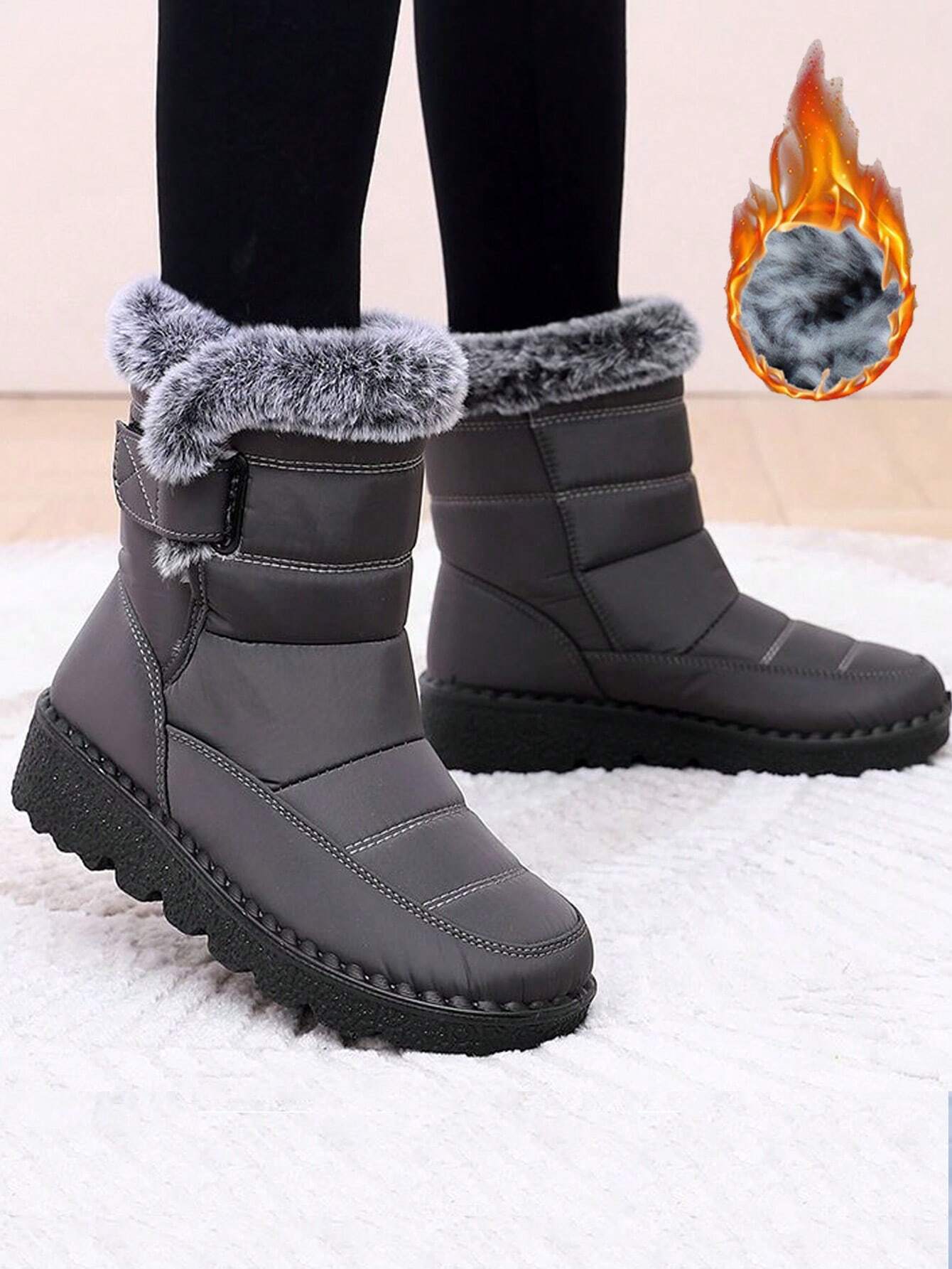 Wasserdichte-Winterstiefel-mit-flauschigem-Futter-und-rutschfester-Sohle,-ideal-für-schneereiche-und-kalte-Tage