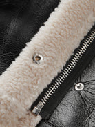 damen-shearling-jacke-mit-leder-klassischer-schnitt damen-shearling-jacke-vorderansicht-warme-fütterung