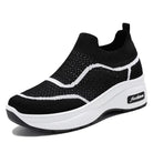 damen-slip-on-plateau-sneaker-frontansicht-atmungsaktives-strickmaterial