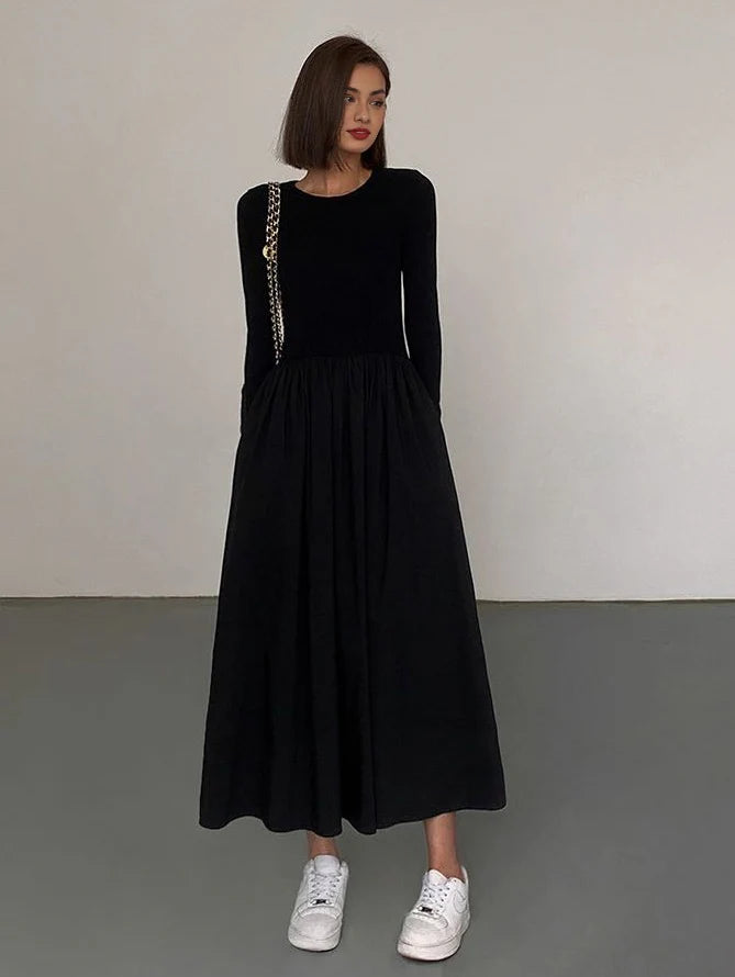 damen-maxikleid-mit-langarm-silhouette