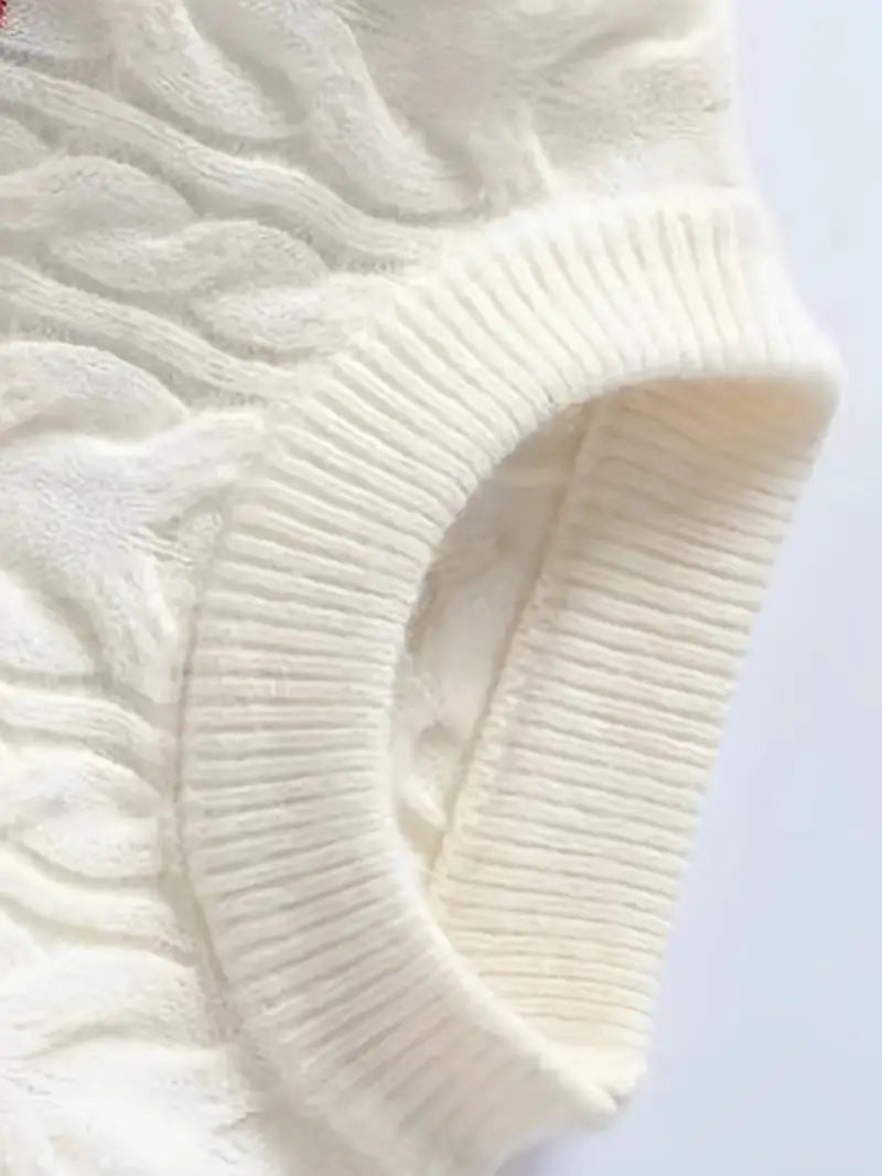 Ein-schwarzer-Pullover-mit-weißen-Rentier-und-Schneeflocken-Mustern,-perfekt-für-die-Winter-und-Weihnachtssaison