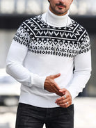 Ein-Rollkragenpullover-mit-schwarzem-nordischem-Muster-im-traditionellen-Stil.