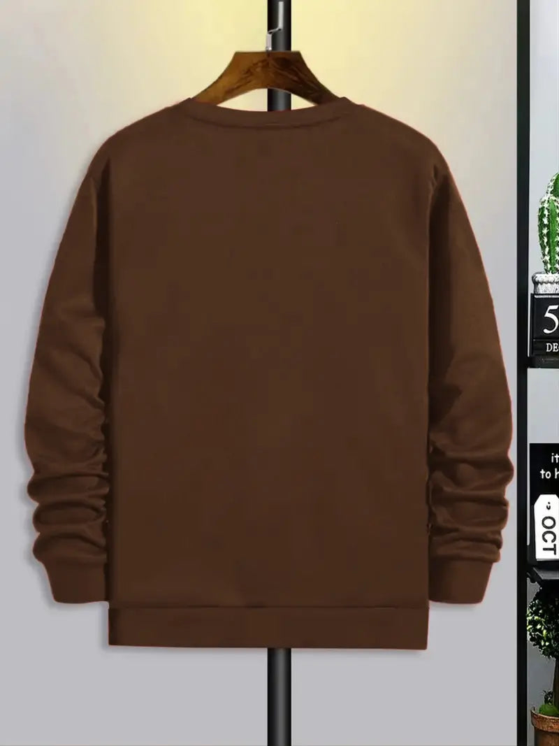 Ein-Pullover-mit-zwei-lustigen-Rentieren-in-Weihnachtsmützen-und-Schal.