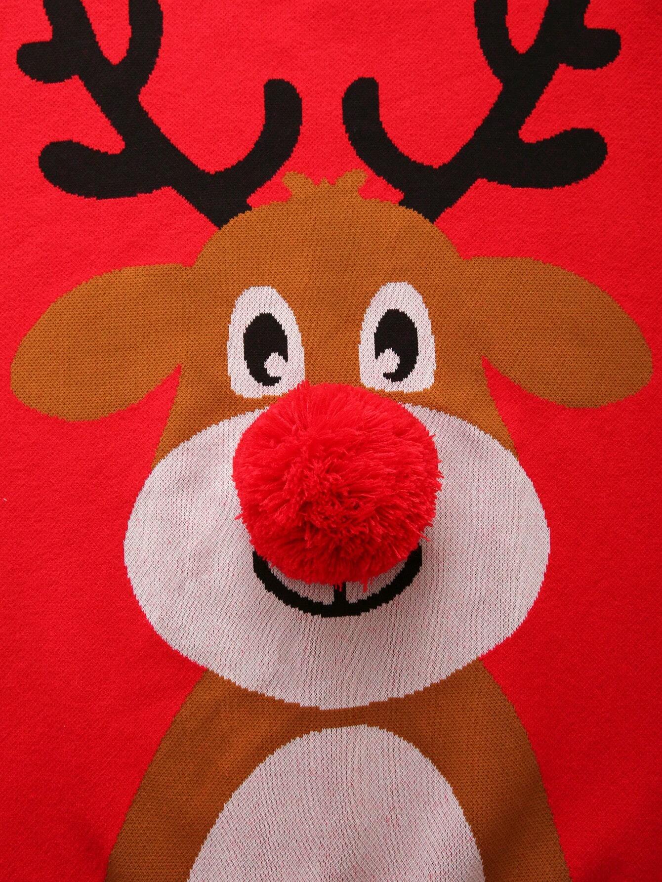 Ein-roter-Weihnachtspullover-mit-einem-großen-Rentiermotiv-und-einer-flauschigen-roten-Nase,-ideal-für-festliche-Anlässe
