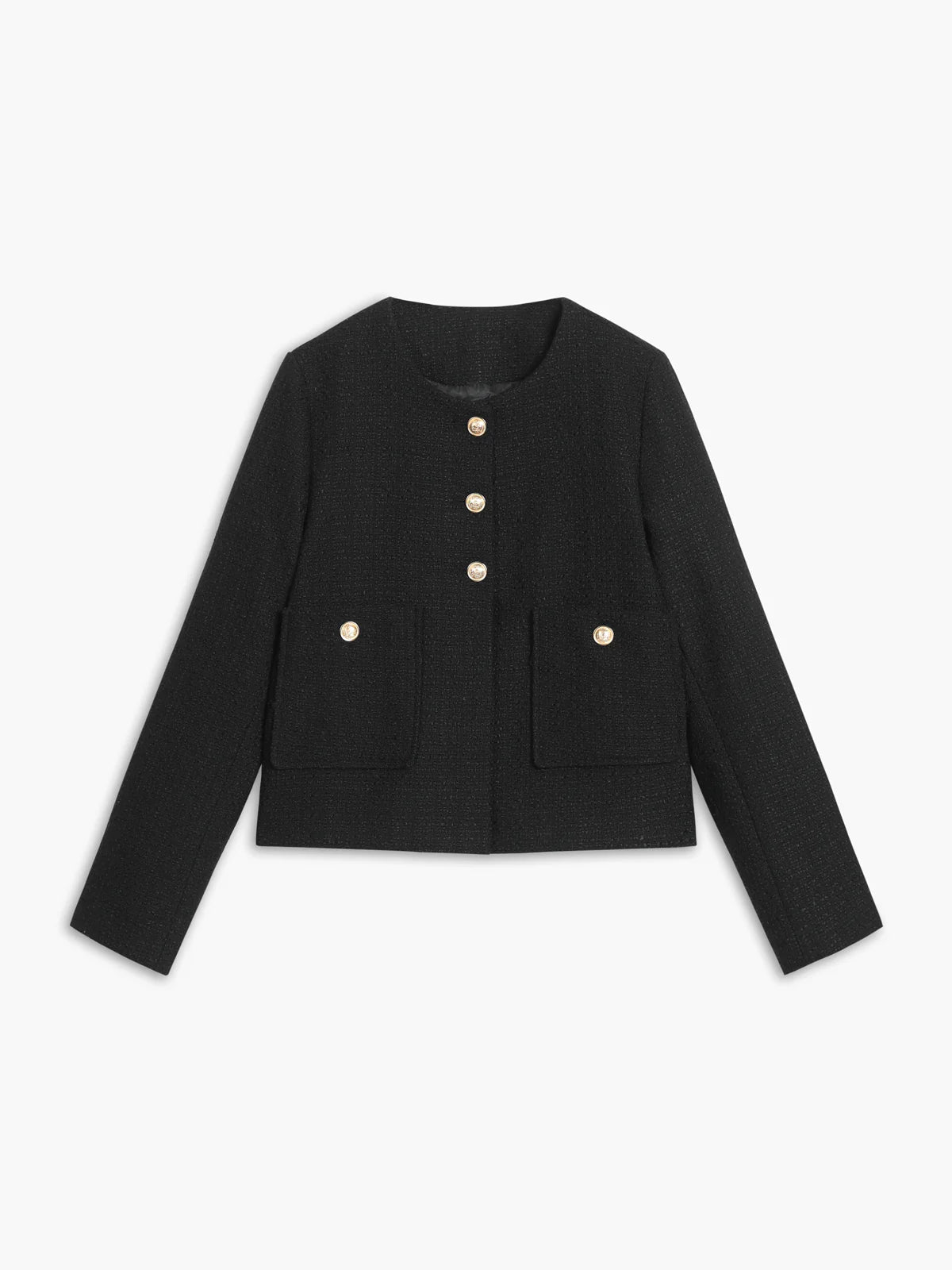 strukturiertes-bouclé-jacket-vorderansicht-elegante-knopfleiste