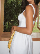 damen-midikleid-mit-raffungen-und-fließendem-rock
