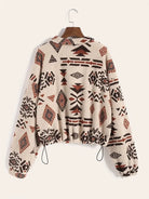 damen-teddy-sweatshirt-reißverschluss-detail