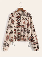 damen-teddy-sweatshirt-reißverschluss-detail