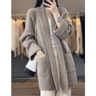 Damen-cardigan-strickstoff-detail-gemütlich