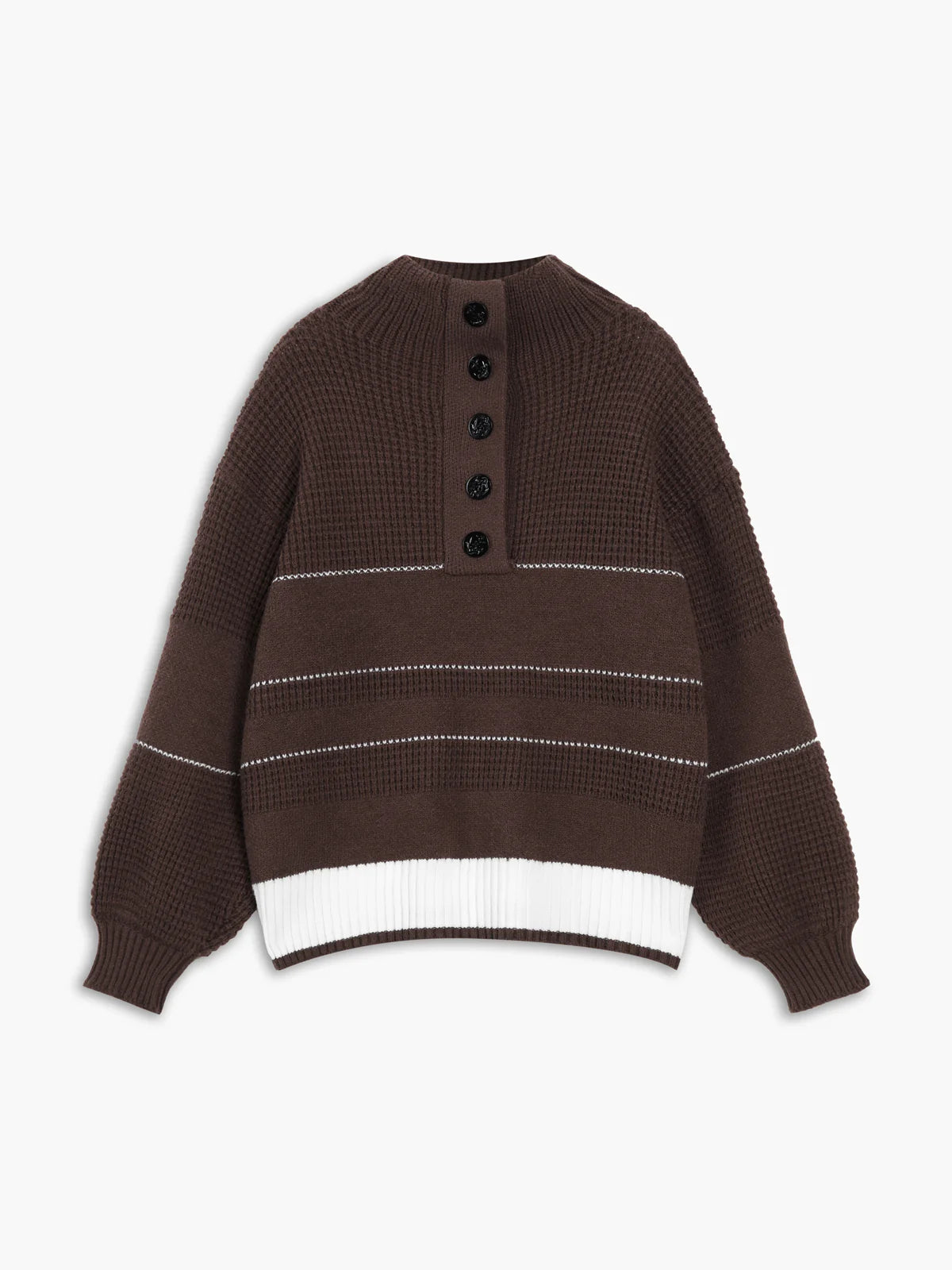 damen-strickpullover-mit-knopfleiste-strukturierter-strick