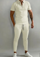 herren-zip-up-polo-und-schmal-zulaufende-hose-mit-kordelzug