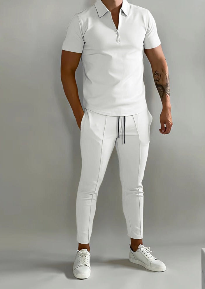 herren-zip-up-polo-und-schmal-zulaufende-hose-mit-kordelzug